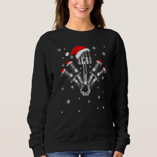 Camiseta Piston Auto Plug Santa Hat Car Mecânico Chris