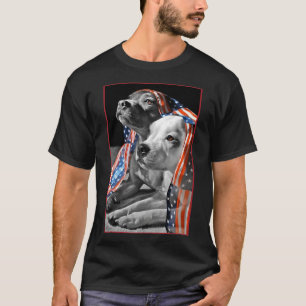 Camiseta Pit Bull Americano Terrier Usa Bandeira Cão Patrió