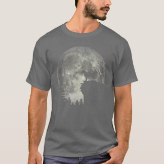 Camiseta Pit bull and Moon Halloween