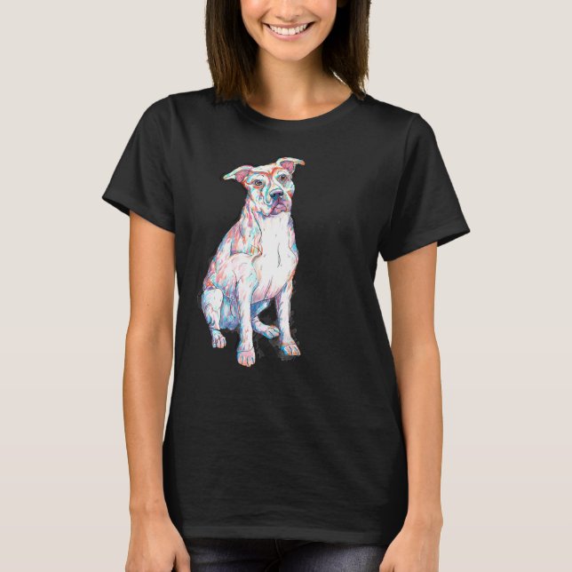 Camiseta Pit Bull Colorido (Frente)