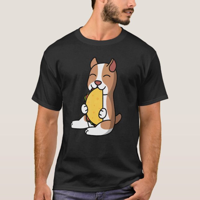 Camiseta Pit Bull Comendo Um Cão De Taco (Frente)