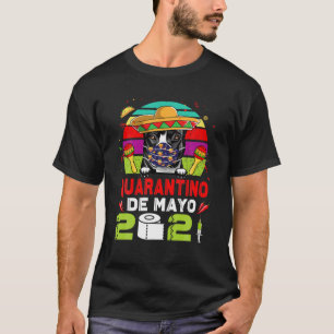 Camiseta Pit Bull Dog Face Mask Quarantino Engraçado Cinco 