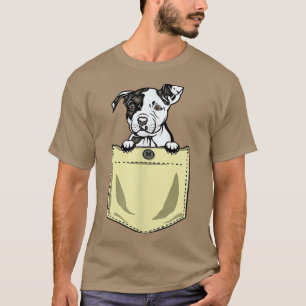 Camiseta Pit Bull Dog In Pocket Puppy Pitbull T Shirt