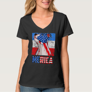 Camiseta Pit Bull Dog Patriotic Usa 4 De Julho American Fl