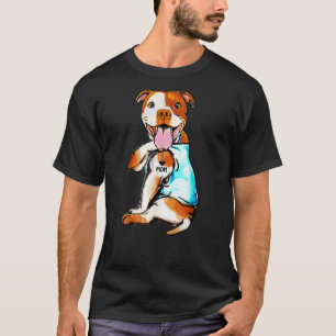 Camiseta Pit Bull - Eu adoro o presente de Dia de as mães d