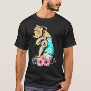 Camiseta Pit Bull Eu Amo Mãe Tatuagem Dia das Mães