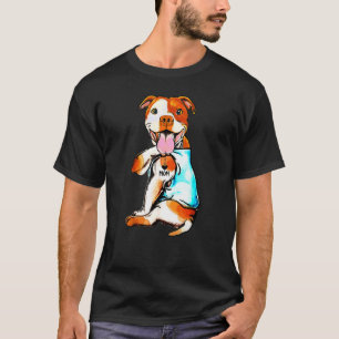 Camiseta Pit Bull I Love Mãe Tatuagem Dia de as mães 1