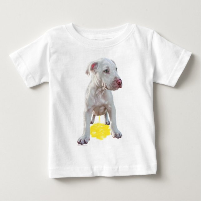 Camiseta Pit Bull Puppy Pidddles OOPS Shirt (Frente)