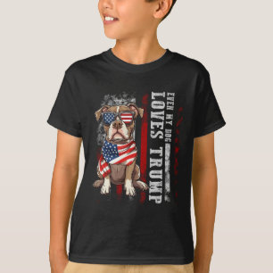 Camiseta Pit Bull Terrier Mesmo Meu Cachorro Ama Trump Home