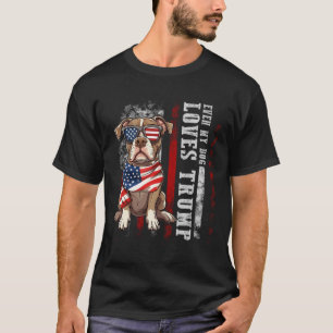 Camiseta Pit Bull Terrier Mesmo Meu Cachorro Ama Trump Home