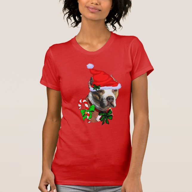 Camiseta Pit Bull Terrier Natal Americano (Frente)