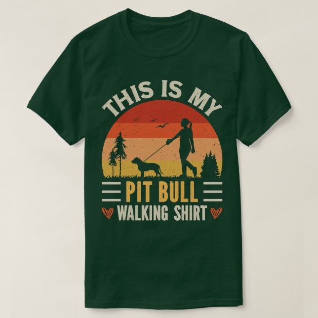 Camiseta Pit Bull Walking 1 (Frente do Design)
