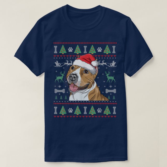 Camiseta Pit Touro De Nata De Pimenta De Vassoura-De-Natal (Frente do Design)