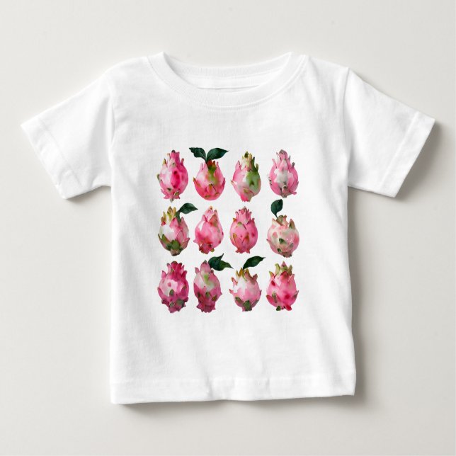 Camiseta Pitaya Watercolor Art Tropical (Frente)