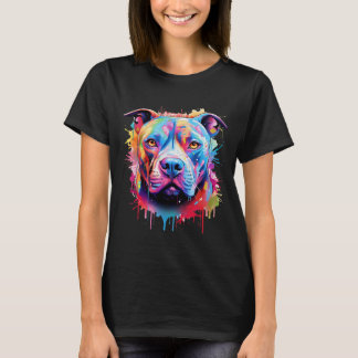 Camiseta Pitbull Americano Terrier Splash Art Dogs Pitbull