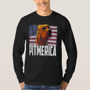 Camiseta Pitbull Bandeira Americana Cachorro Mãe Pai Patrió
