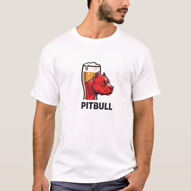 Camiseta Pitbull & Beer Art Logo (Frente)