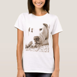 Camiseta pitbull branco e adormecido, ato de ódio não se re