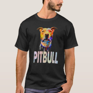 Camiseta Pitbull Cachorro Pittie Filhote Salpico Colorido