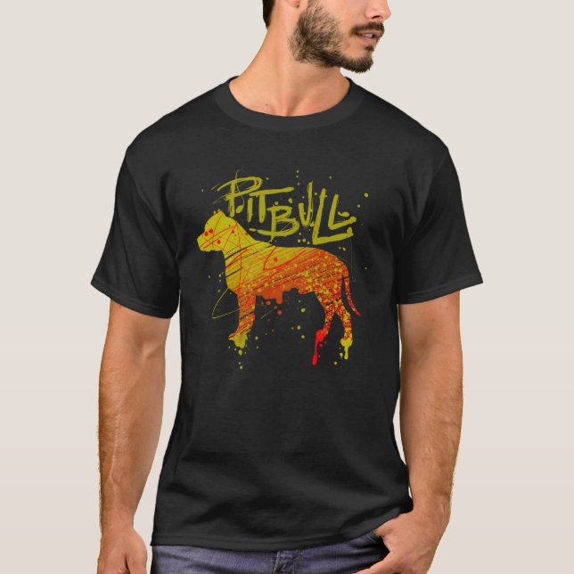 Camiseta Pitbull Colorido (Frente)