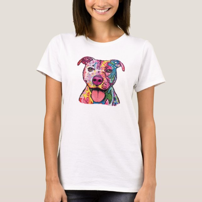 Camiseta Pitbull colorido (Frente)