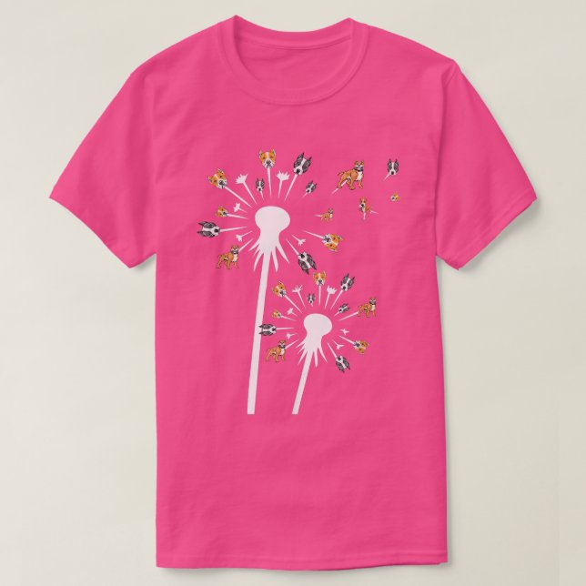 Camiseta Pitbull Dandelion, Cachorro Mãe Para Mulheres, Cac (Frente do Design)