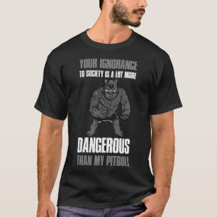 Camiseta Pitbull E Tatuagens Engraçadas Pitbull