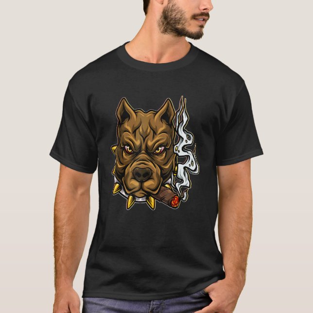Camiseta Pitbull engraçado Pitbull terrier Bully Touro amer (Frente)