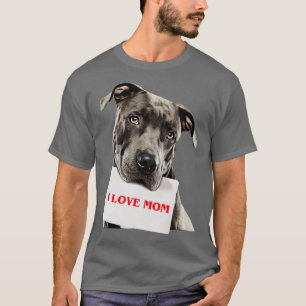 Camiseta Pitbull Eu amo a mãe