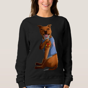 Camiseta Pitbull Eu Amo Mamãe Engraçado Pitbull Tatuado 306