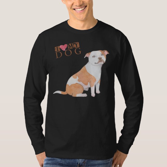 Camiseta Pitbull Eu Amo Meu Cachorro (Frente)