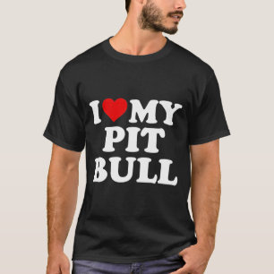 Camiseta Pitbull Eu Amo Meu Touro Com Coração