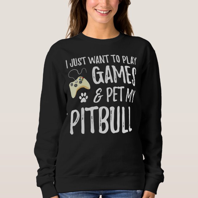 Camiseta Pitbull Gamer Funny Pitbull Cachorro Mãe (Frente)