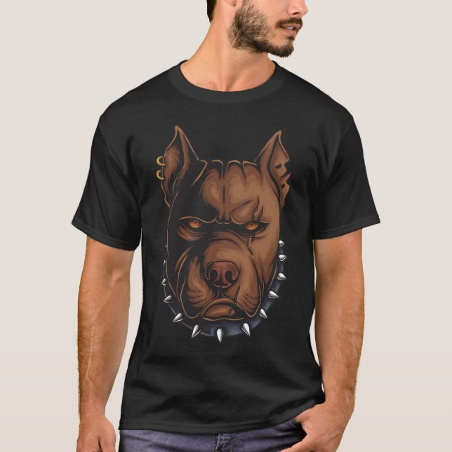 Camiseta Pitbull Head Americano (Frente)