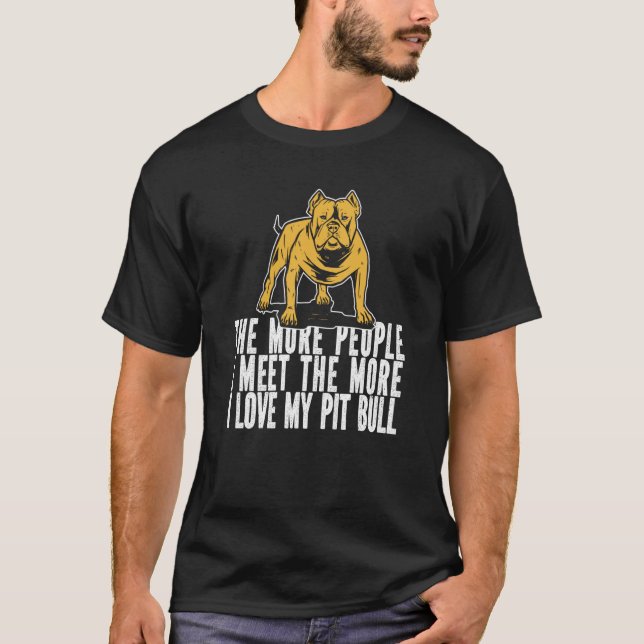 Camiseta Pitbull Humor Dog Breed Pitbull Ban (Frente)
