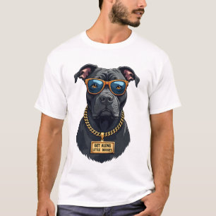 Camiseta Pitbull Legal Antigo e Legal de Óculos de Sol com 