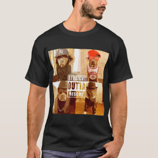 Camiseta Pitbull Love Hetero Outta Rescut Engraçado Pit Bul