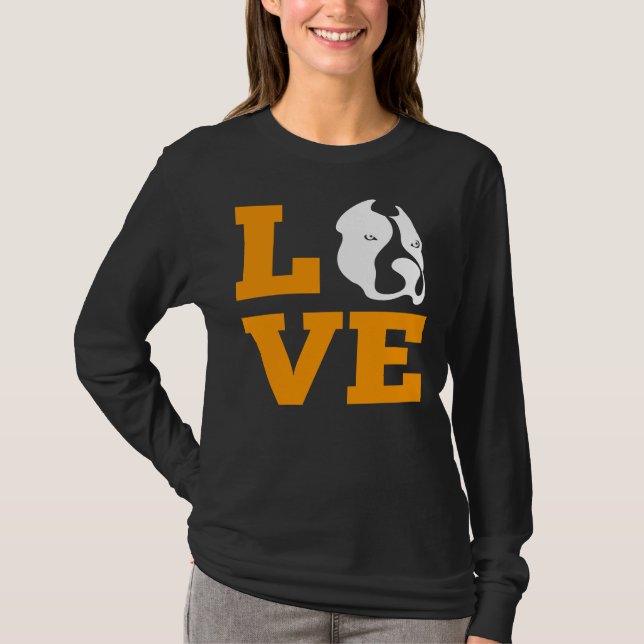 Camiseta Pitbull Love Pitbull Dog Lover (Frente)