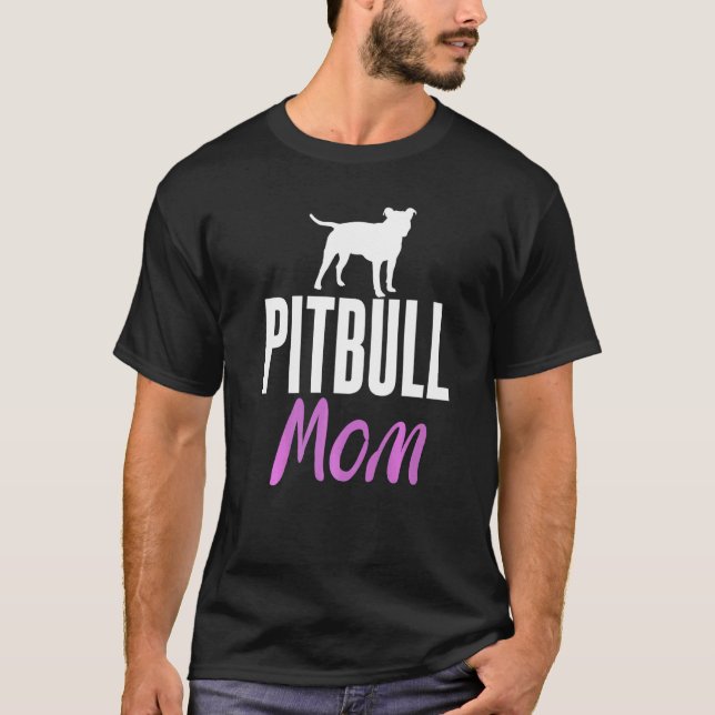 Camiseta Pitbull Mãe Dizendo Mães E Proprietários De Cães (Frente)