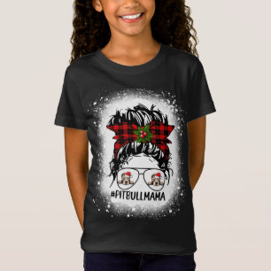 Camiseta Pitbull Mama Buffalo Xadrez Mensagem Bun Ble Natal