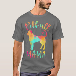 Camiseta Pitbull Mama Colorido Pitbull Terrier Pittie Dog