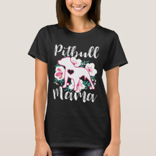 Camiseta Pitbull Mama Flores Rosa Tolo Bonito Touro Bonito 