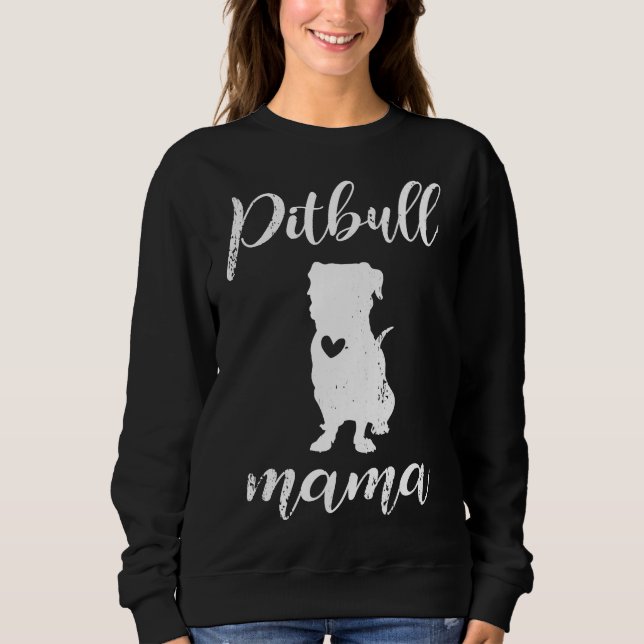 Camiseta Pitbull Mamãe Cachorro Bonito Com Pelo Mãe (Frente)