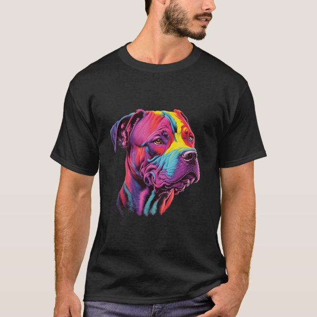 Camiseta Pitbull Mom Colorful Pitbull Owner (Frente)