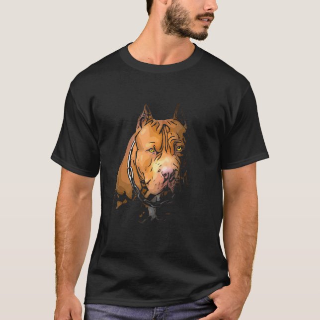 Camiseta Pitbull Mom Dad Casual Graphics Design (Frente)