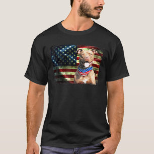 Camiseta Pitbull Patriota Cachorro Bandeira Americana Homen