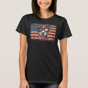 Camiseta Pitbull Patriotic Dog Pit Bull Patriot American F
