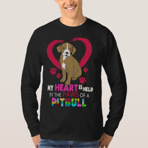 Camiseta Pitbull Pit Bull Terrier Heart Na Paws Pitbull