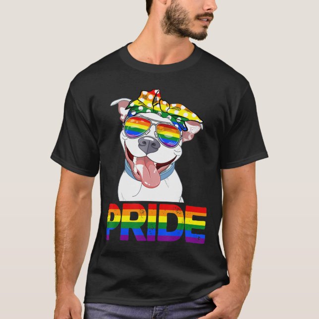 Camiseta Pitbull Pride Lgbt Pride Pitbull Gay Lésbica (Frente)