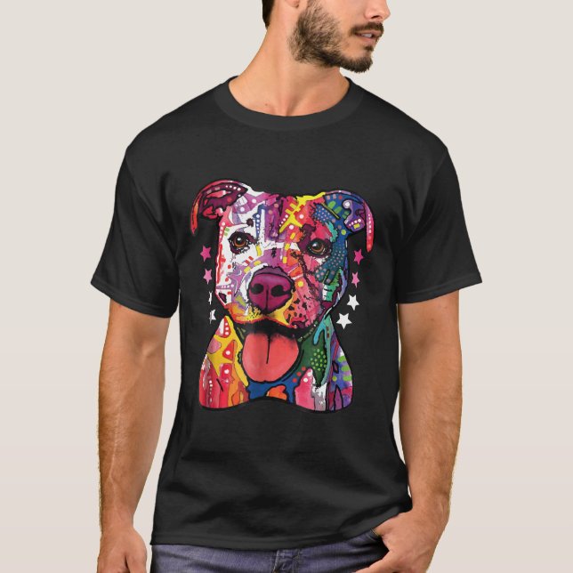 Camiseta Pitbull Rainbow Pitbull Para Cão (Frente)